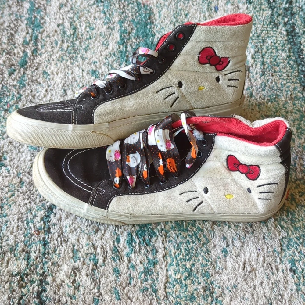 Vans X Hello Kitty classic Sk8-Hi 2014 pre-owned awesome rare vintage - Picture 1 of 4